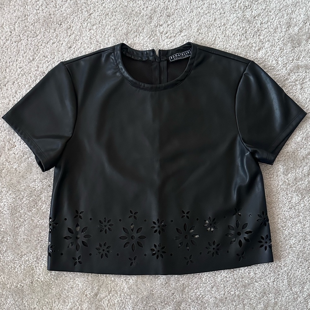 Bagatelle Collection - Leather Top with Floral Cutouts